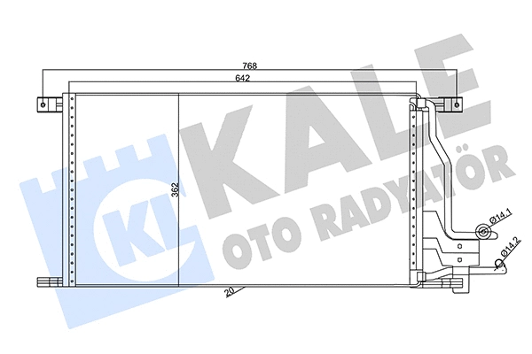 Condenseur, climatisation KALE OTO RADYATÖR 357390