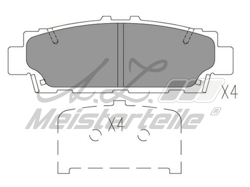 Kit de plaquettes de frein, frein à disque A.Z. Meisterteile AZMT-44-022-2154
