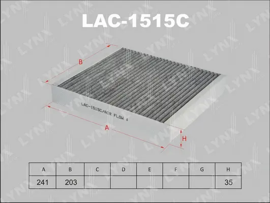 Filtre, air de l'habitacle LYNXAUTO LAC-1515C