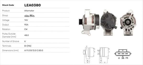 Alternateur LUSA LEA0380