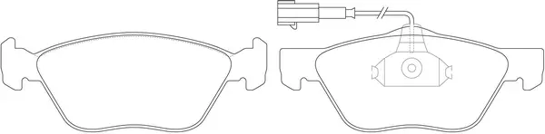 Kit de plaquettes de frein, frein à disque SB BP41130W