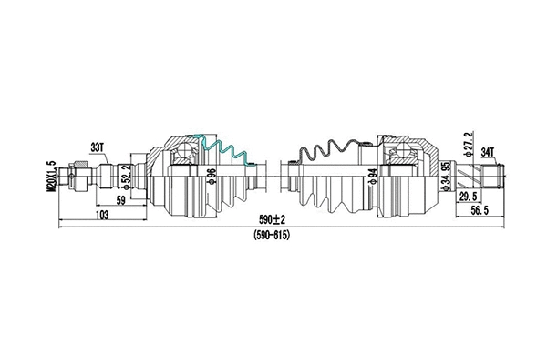 Arbre de transmission DYNAMATRIX DDS244044