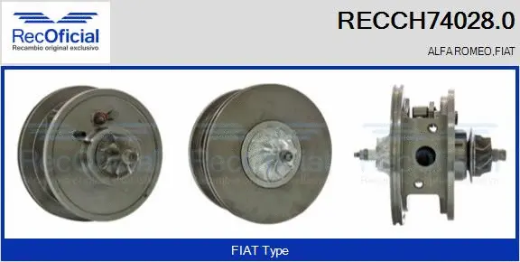 Groupe carter, turbocompresseur RECOFICIAL RECCH74028.0