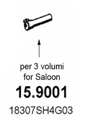 Tuyau d'échappement ASSO 15.9001