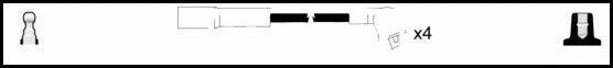 Kit de câbles d'allumage LEMARK HOES472