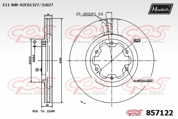 Disque de frein MAXTECH 857122