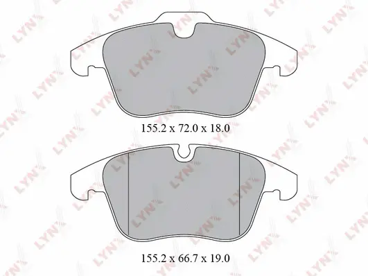 Kit de plaquettes de frein, frein à disque LYNXAUTO BD-2224