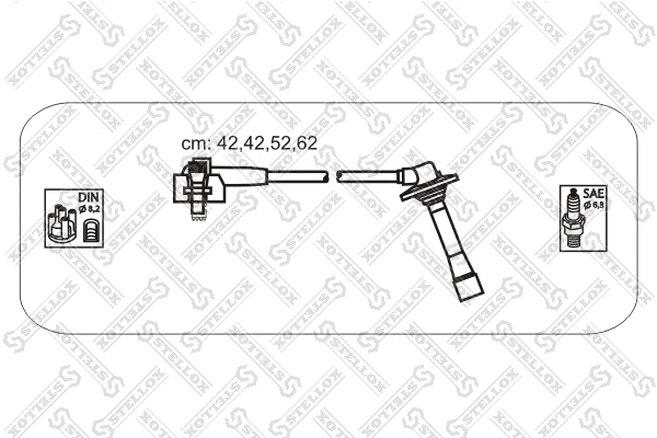 Kit de câbles d'allumage STELLOX 10-38488-SX