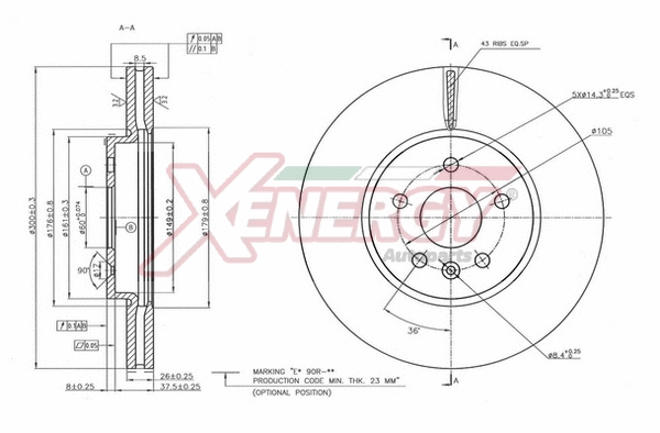 Disque de frein AP XENERGY X602863