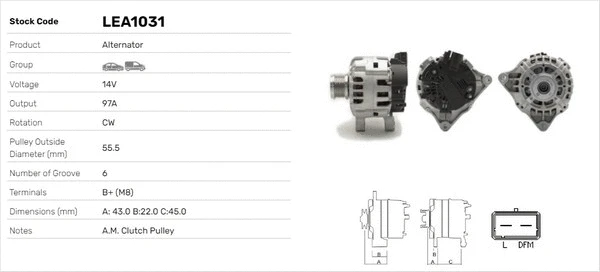 Alternateur LUSA LEA1031