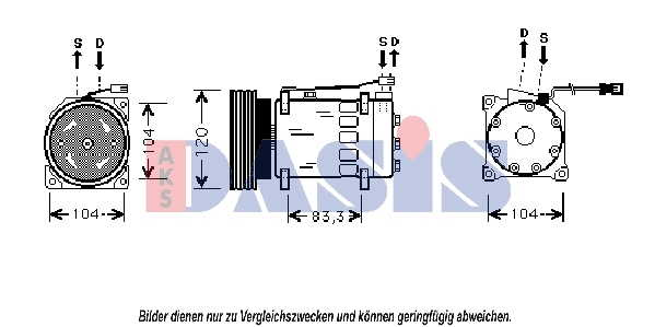 Compresseur, climatisation AKS DASIS 850782N
