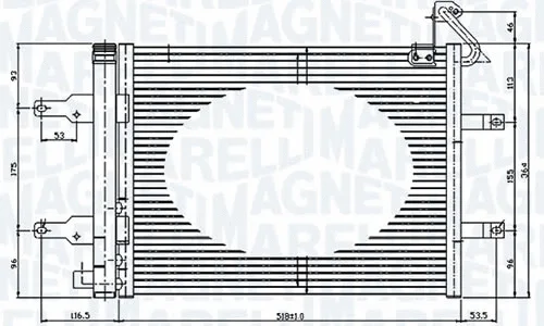 Condenseur, climatisation MAGNETI MARELLI - BR 351300481MM