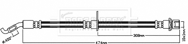 Flexible de frein BORG & BECK BBH8045