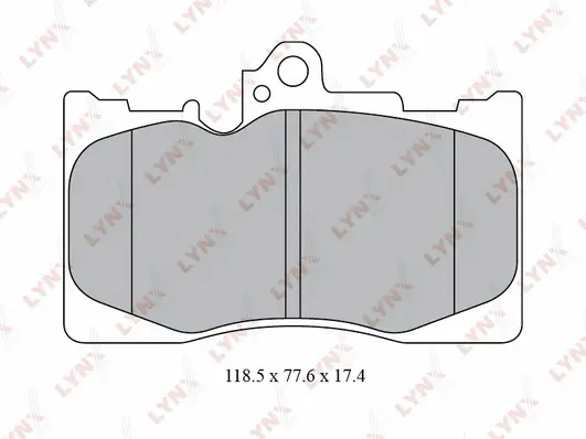 Kit de plaquettes de frein, frein à disque LYNXAUTO BD-7566