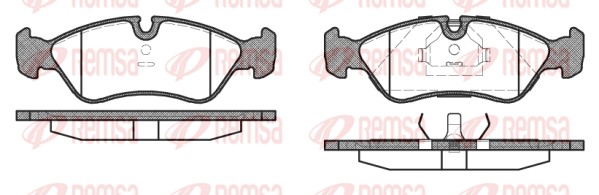 Kit de plaquettes de frein, frein à disque REMSA 0286.10