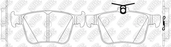 Kit de plaquettes de frein, frein à disque NiBK PN33003