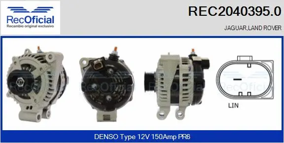 Alternateur RECOFICIAL REC2040395.0