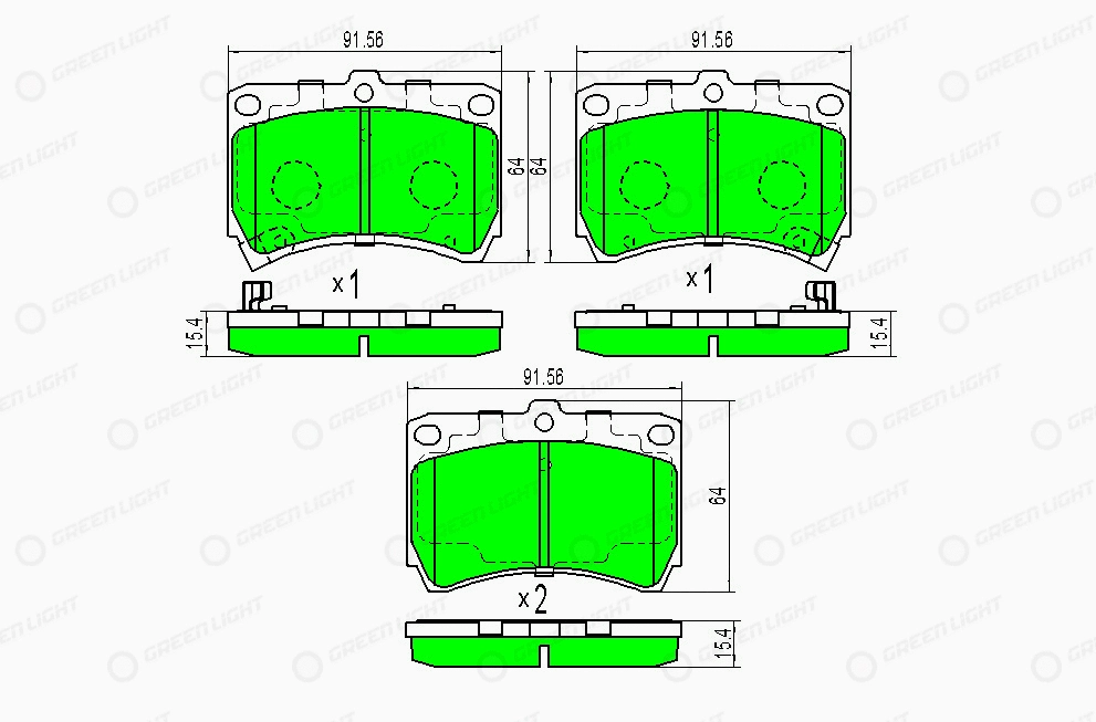 Kit de plaquettes de frein, frein à disque Automotive Adriado GLBP0176