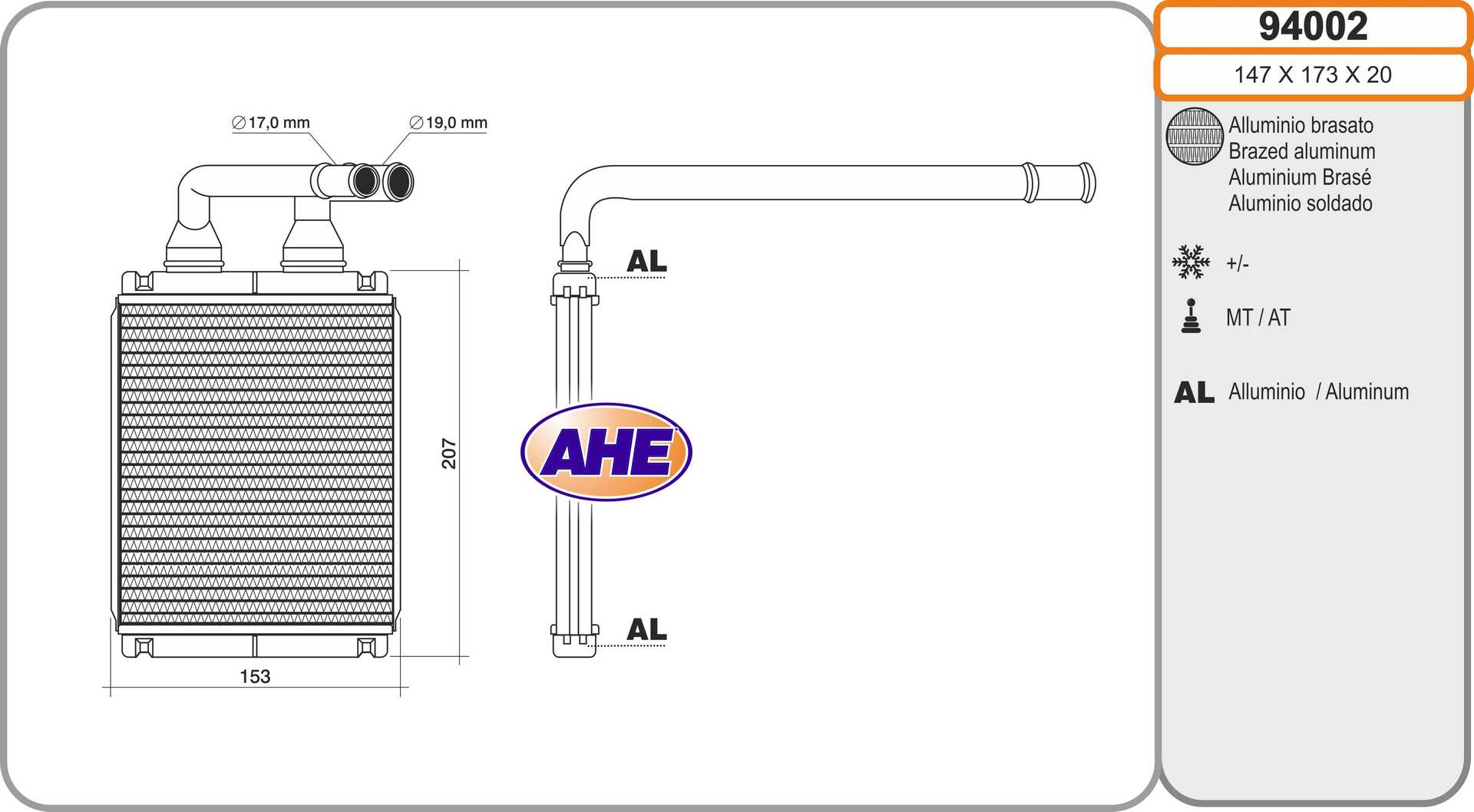 Système de chauffage AHE 94002