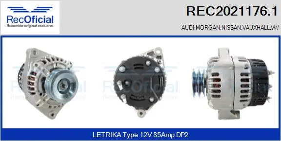 Alternateur RECOFICIAL REC2021176.1