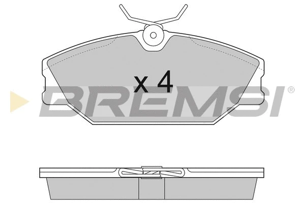 Kit de plaquettes de frein, frein à disque BREMSI BP2874