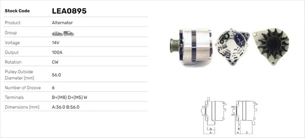 Alternateur LUSA LEA0895