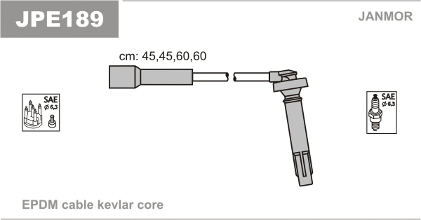 Kit de câbles d'allumage JANMOR JPE189