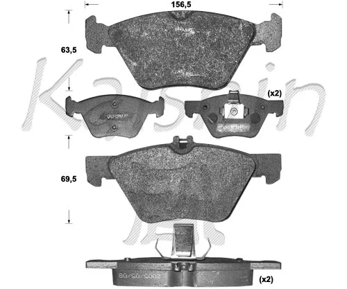Kit de plaquettes de frein, frein à disque KAISHIN FK10110