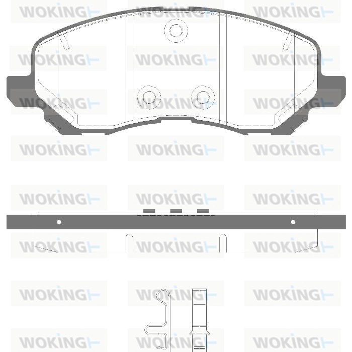 Kit de plaquettes de frein, frein à disque WOKING P9043.41