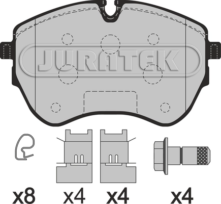 Kit de plaquettes de frein, frein à disque JURATEK JCP8605