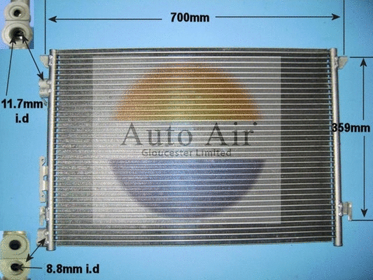 Condenseur, climatisation AUTO AIR GLOUCESTER 16-1240