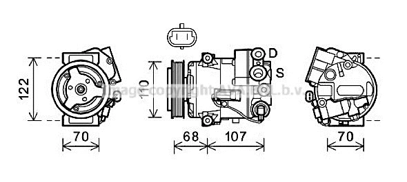 Compresseur, climatisation PRASCO OLK594