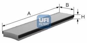 Filtre, air de l'habitacle UFI 53.016.00