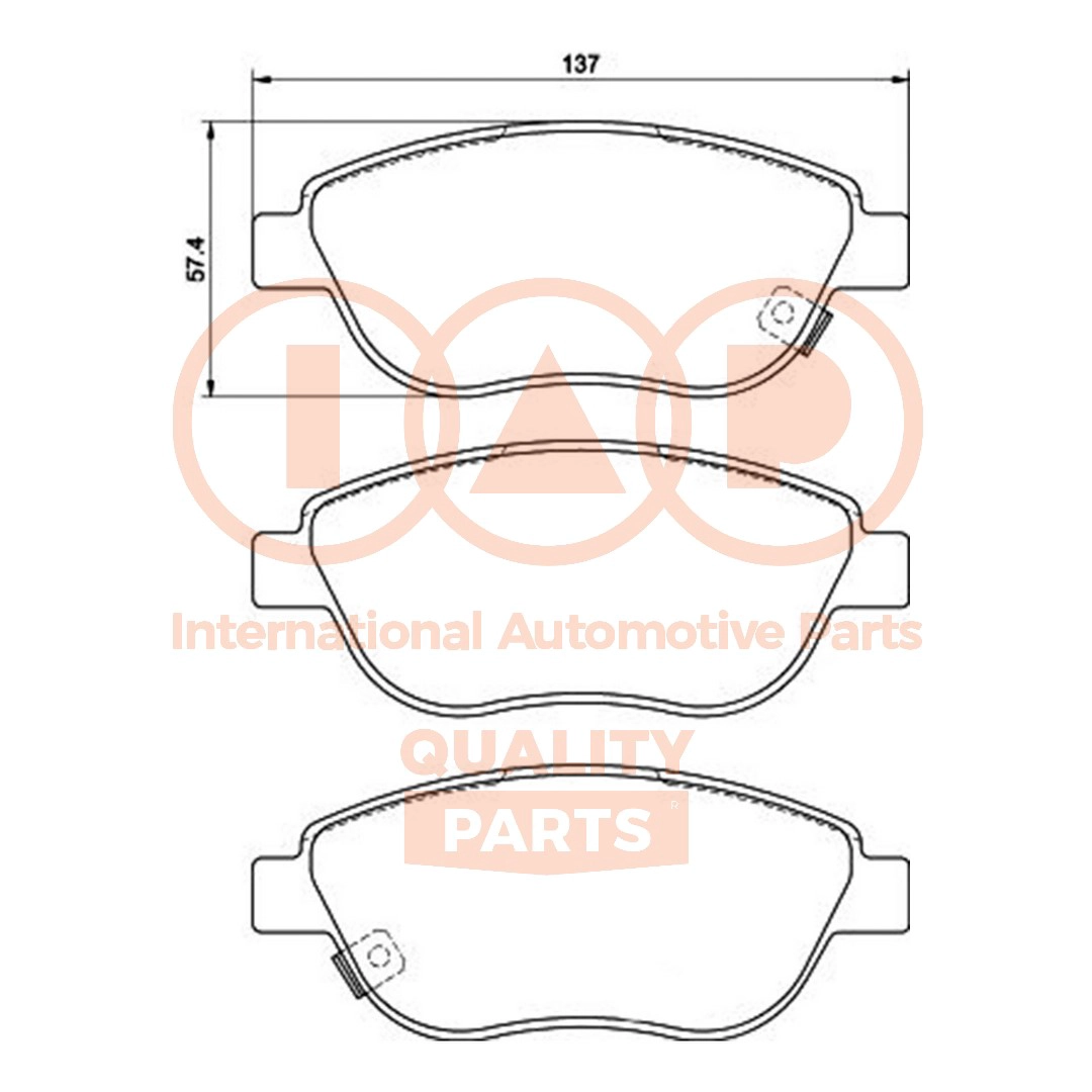 Kit de plaquettes de frein, frein à disque IAP QUALITY PARTS 704-08041P