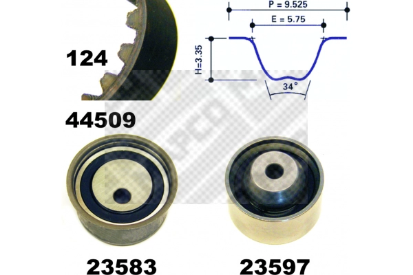 Kit de courroie crantée MAPCO 73509