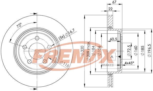 Disque de frein FREMAX BD-9199