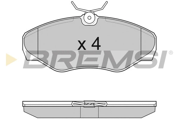 Kit de plaquettes de frein, frein à disque BREMSI BP3012