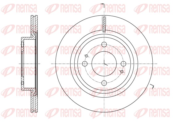 Disque de frein REMSA 61621.10