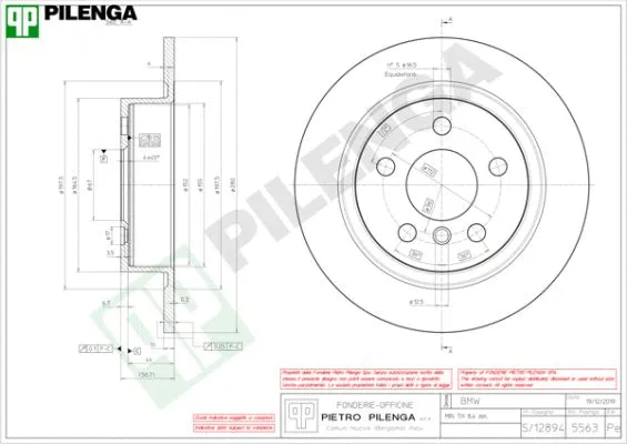 Disque de frein PILENGA 5563