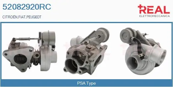 Turbocompresseur, suralimentation REAL 52082920RC
