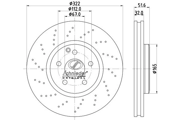 Disque de frein SCHNIEDER AUTOTECH BZS55.00326
