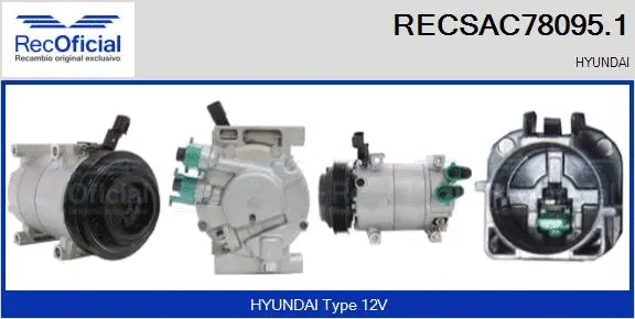 Compresseur, climatisation RECOFICIAL RECSAC78095.1