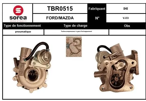 Turbocompresseur, suralimentation EAI TBR0515