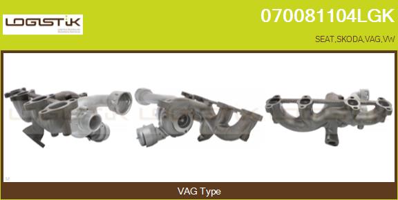 Turbocompresseur, suralimentation LGK 070081104LGK
