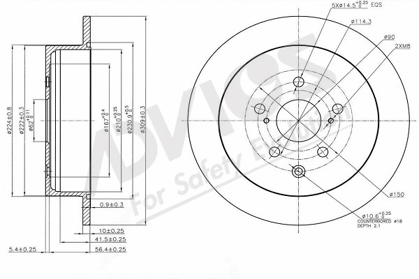 Disque de frein ADVICS-SEA A6R094