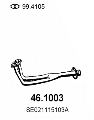 Tuyau d'échappement ASSO 46.1003