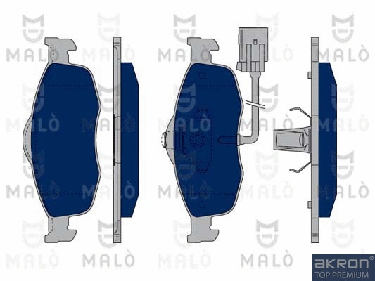 Kit de plaquettes de frein, frein à disque AKRON-MALÒ 1050224