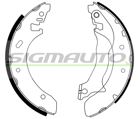 Jeu de mâchoires de frein SIGMAUTO SFA228