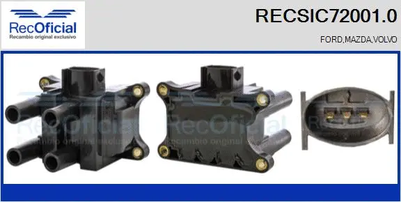 Bobine d'allumage RECOFICIAL RECSIC72001.0