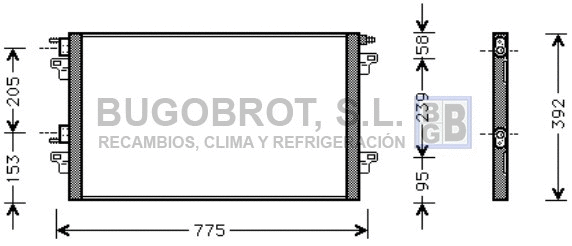 Condenseur, climatisation BUGOBROT 62-RT5280